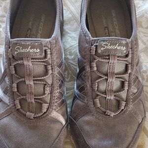 Skechers Women's Taupe Slip-On Sneakers